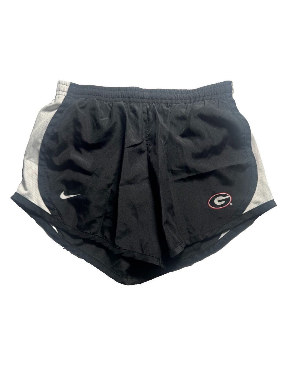 Nike Georgia Bulldogs Dri-FIT Youth M Running Shorts Black Gray UGA Athletic